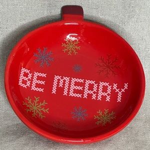Be Merry small dish by IQ Accessories NWOT
